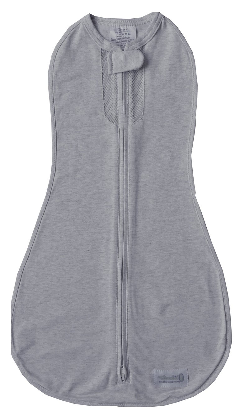 Woombie Air Nursery Swaddling Blanket For Babies Up to 6 Months Vented TwilightHeathered Gray 1419 lbs