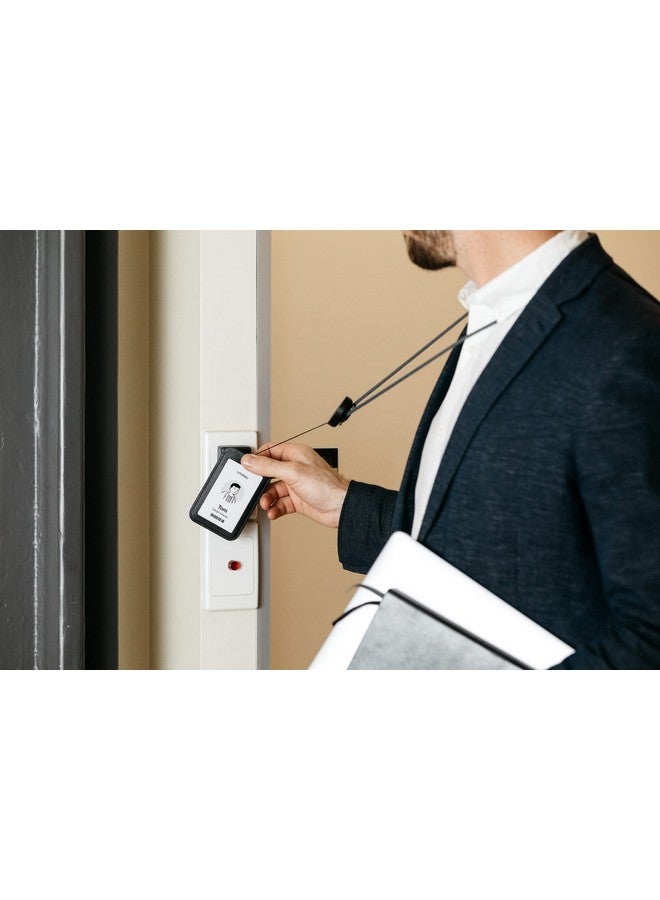 Orbitkey Id Card Holder | Made With Lwg-Certified Top Grain Leather And Durable Dyneema Cord | Holds 1 Access Card And 1 Non-Rfid Card (With Lanyard, Black) - Image 5