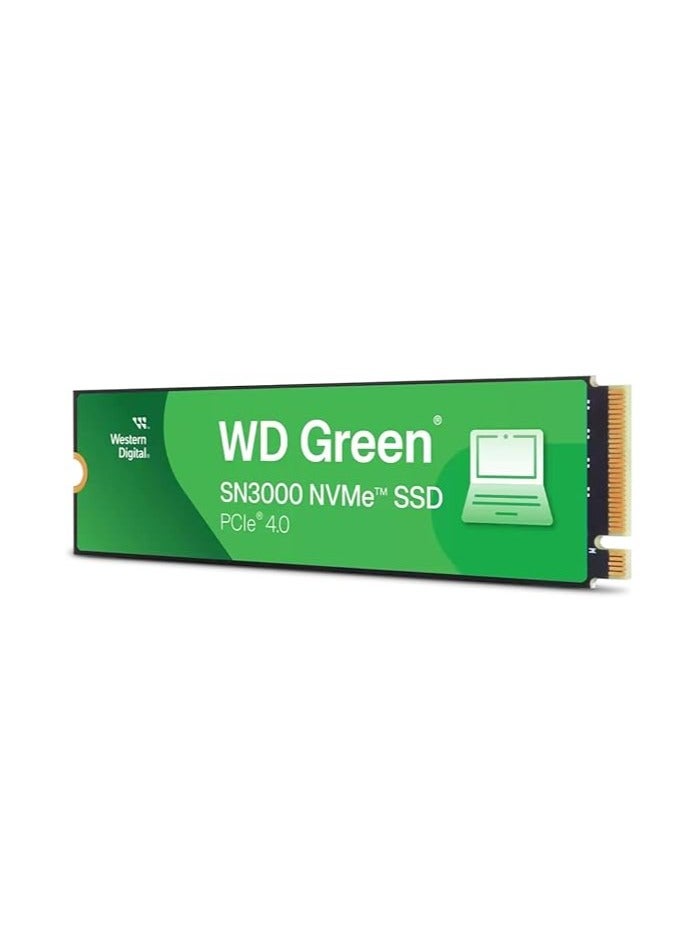 دبليو دي قرص صلب داخلي من ويسترن ديجيتال 1 تيرابايت WD Green SN3000 NVMe - محرك حالة صلبة - Gen4 PCIe، M.2 2280، سرعة تصل إلى 5,000 ميجابايت/ثانية - WDS100T4G0E - Image 2