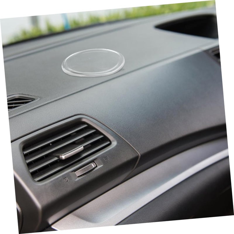 5Pcs Non Slip Dashboard Mat High Adhesion Coin Holder Round Car Decor - Image 5