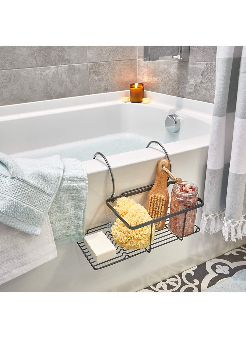 INDIAN DECOR INDIAN DECOR 28180 Metal Over The Side Bathtub Caddy Basket for Master Guest Kids Bathroom 1208 x 102 x 664 Bath  - Image 3