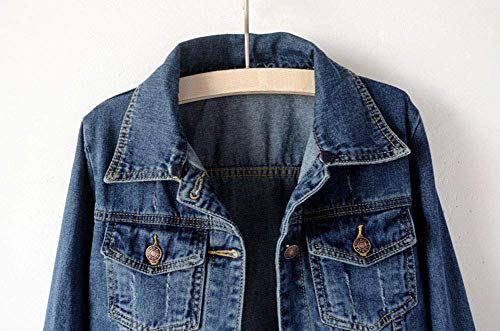 LifeShe Women's Casual Detachable Hoodie Denim Jacket - Image 3