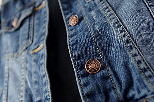 LifeShe Women's Casual Detachable Hoodie Denim Jacket - Image 5