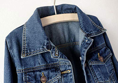 LifeShe Women's Casual Detachable Hoodie Denim Jacket - Image 4