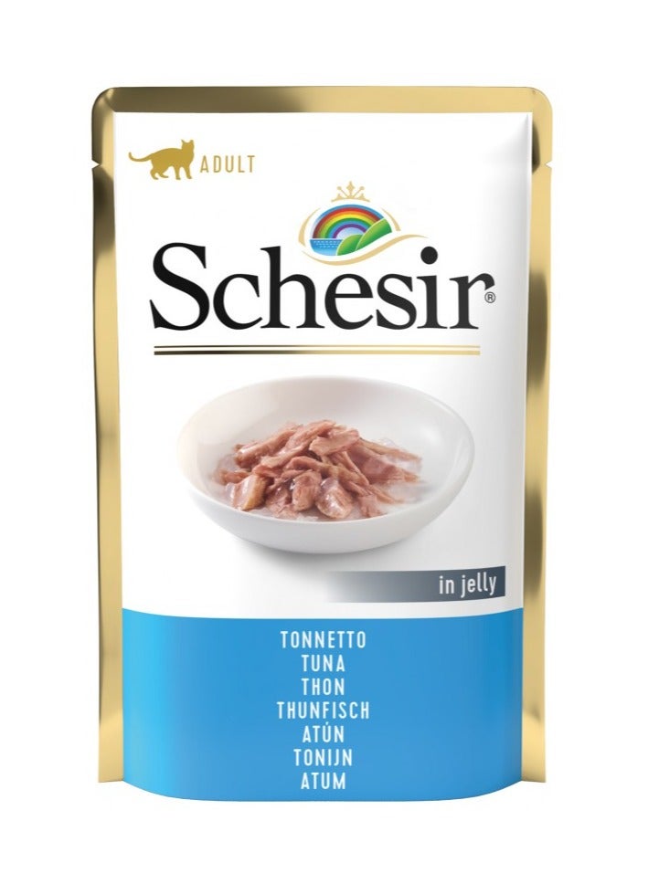 Schesir 20PC Cat Pouch Jelly Tuna For Adult 85g  - Image 3
