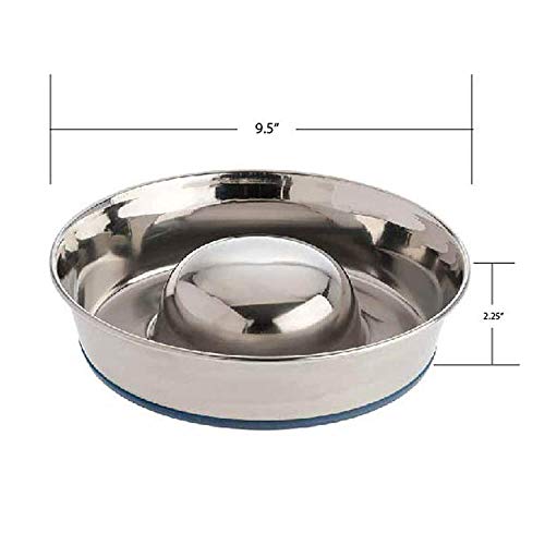 Our Pets OurPet's DuraPet Slow Feed Premium Stainless Steel Dog Bowl, Silver (2040010301) - Image 4