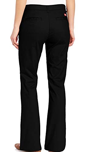 Dickies Women's Flat Front Stretch Twill Pant, Black, 12 Regular - Image 2