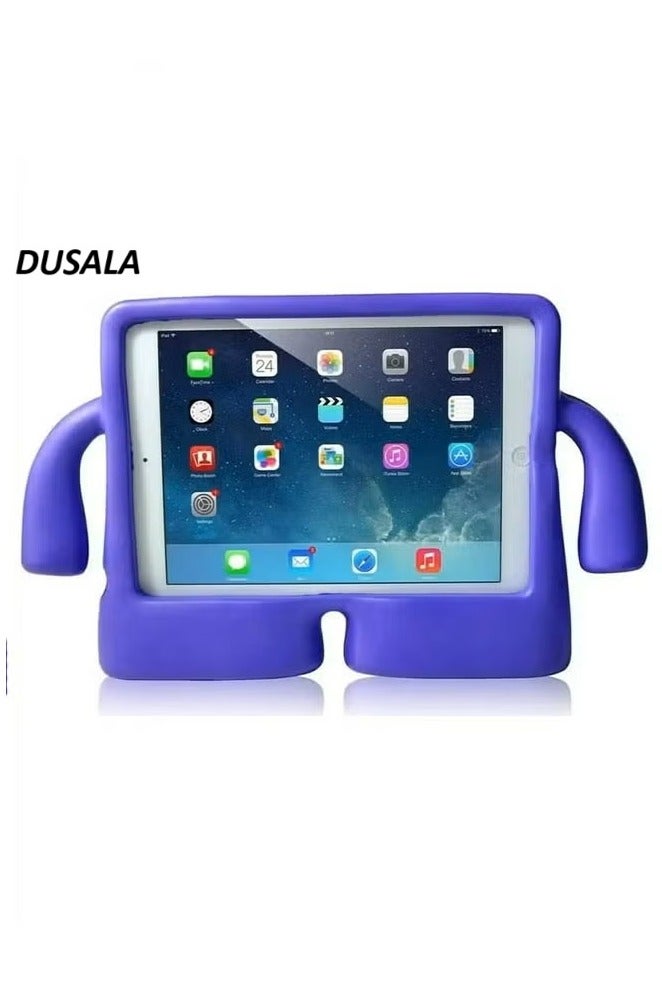 DUSALA Kids Shock‑Proof EVA Case with Handle & Stand for iPad Mini 7 Bright Durable Cover(Purple)
