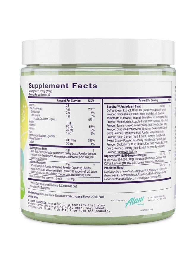 Alani Nu Super Greens Powder Premium Superfood And Organic Veggie Whole Foods Supplement 30 Servings  - Image 4