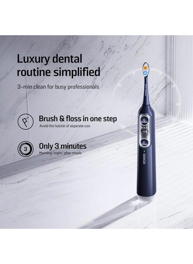 Soocas NEOS II - Electric Toothbrush with Water Flosser, Sonic Electric Toothbrush for Adults, Cordless Water Flosser for Travel, Portable Oral Irrigator, Up to 100% Plaque Removal, Dark Violet - Image 3