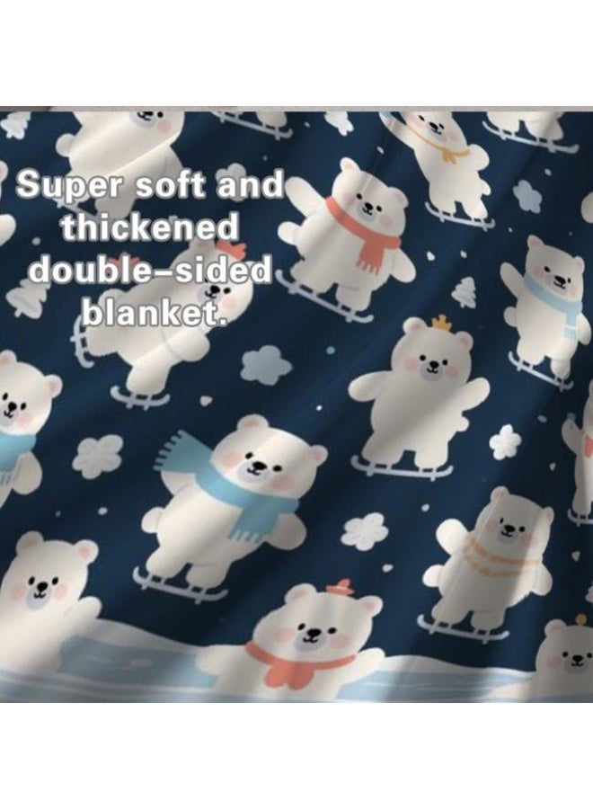 عام بطانية رقيقة من الفانيلا الكرتونية للأطفال والرضع (دافئة ومريحة، ومناسبة للنوم والألعاب) 70 سم * 100 سم - Image 5