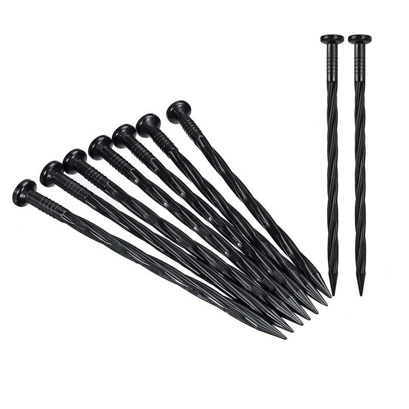 COBARYEN Plastic Landscape Anchoring Spikes 50 Pcs 8 Inch Nylon Spiral Landscape Spikes for Yard, Garden Lawn, Weed Barriers, Artificial Turf, Tent - Image 1