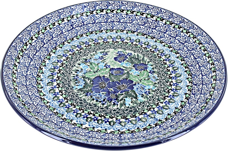 Polmedia Polish Pottery 10inch Stoneware Plate H4114H Hand Painted from Ceramika Artystyczna in Boleslawiec Poland Shape S223A223 Pattern P7146AU4629 Unikat - Image 1