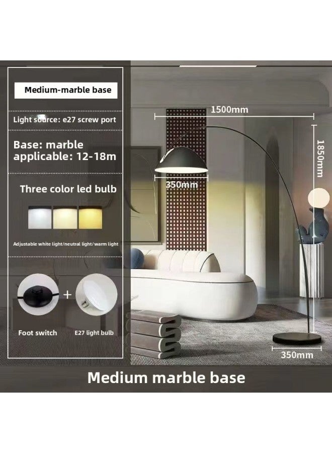 إسكدنيا مصباح الصيد مصباح أرضي لغرفة المعيشة مصباح أريكة حديث بسيط شمالي إبداعي لغرفة النوم بجانب السرير - اللون: متوسط ​​الحجم مطور 20 وات ثلاثي الألوان يعتم الطيف الكامل + - Image 1