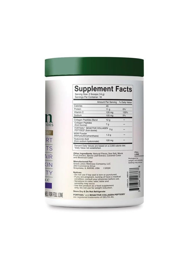 Great Lakes Wellness Movement Boost Advanced Collagen Peptides Powder with MSM, Hyaluronic Acid, Vitamin C - Joint Mobility & Comfort - Caramel Flavored - Non-GMO, Keto, Kosher - 8 oz  - Image 5