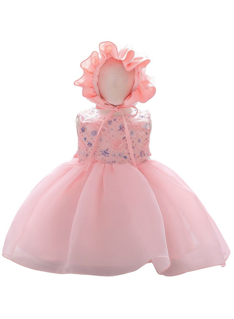 Loquat Stylish Fairy Flower Dress With Hat Skin Pink  - Image 1
