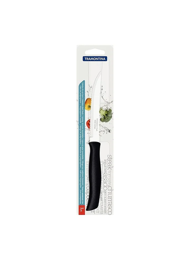 TRAMONTINA Athus 3 Inches Paring Knife with Stainless Steel Blade and Black Polypropylene Handle