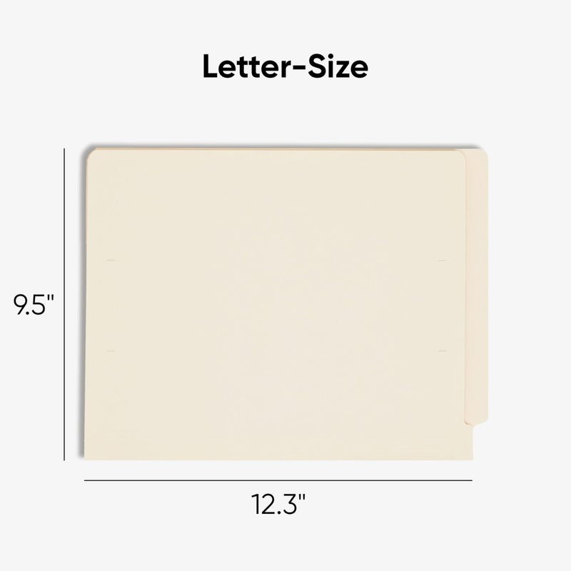 Smead أقلام ملفات سمياد شيلف ماستر بنهاية تبويب، 100 قطعة، مانيلا، تبويبات مقواة بقص مستقيم، حجم رسالة (24110) - Image 2