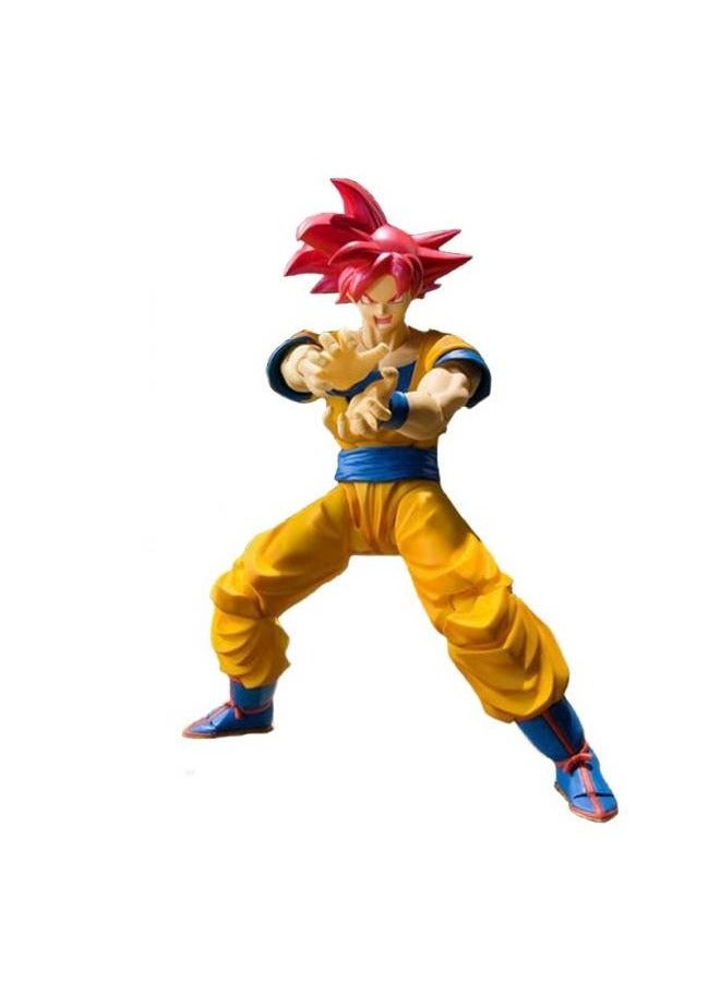 مجسم شخصية الأكشن سون جوكو سوبر سايان بالزي الأحمر من مسلسل Dragon Ball Super - Image 1
