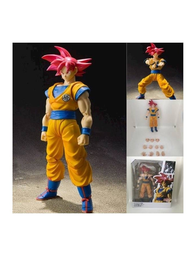 مجسم شخصية الأكشن سون جوكو سوبر سايان بالزي الأحمر من مسلسل Dragon Ball Super - Image 3