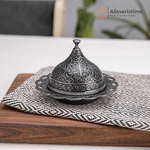 Alisveristime 27 Pc Turkish Greek Arabic Coffee Espresso Cup Saucer Set (Gelincik) (Black) - Image 3