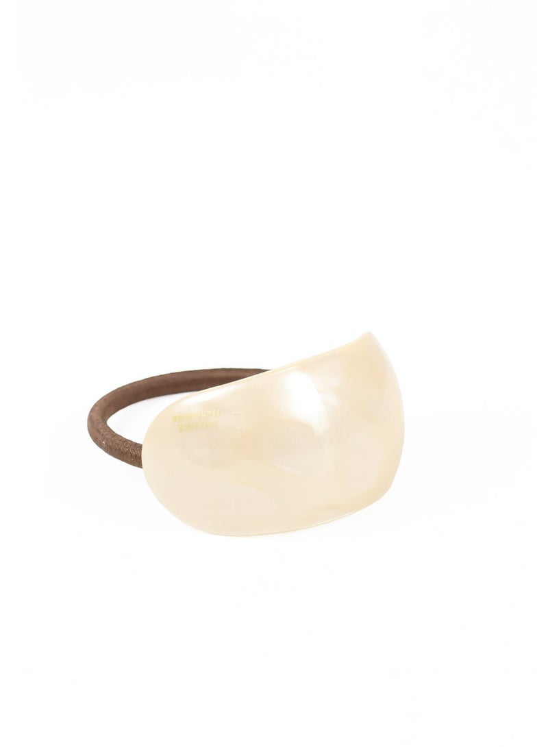 ZAAS Cream Curved Resin Hair Tie Cuff - Image 4