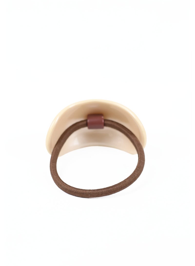 ZAAS Cream Curved Resin Hair Tie Cuff - Image 2