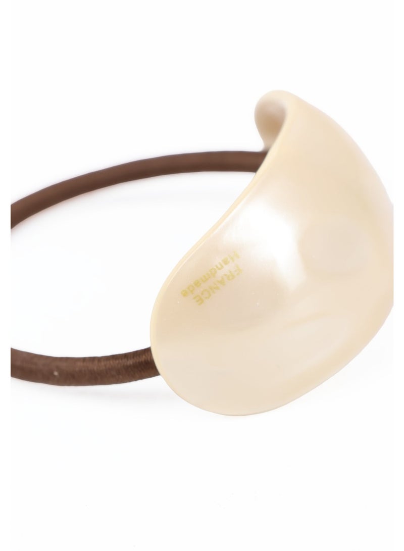 ZAAS Cream Curved Resin Hair Tie Cuff - Image 5