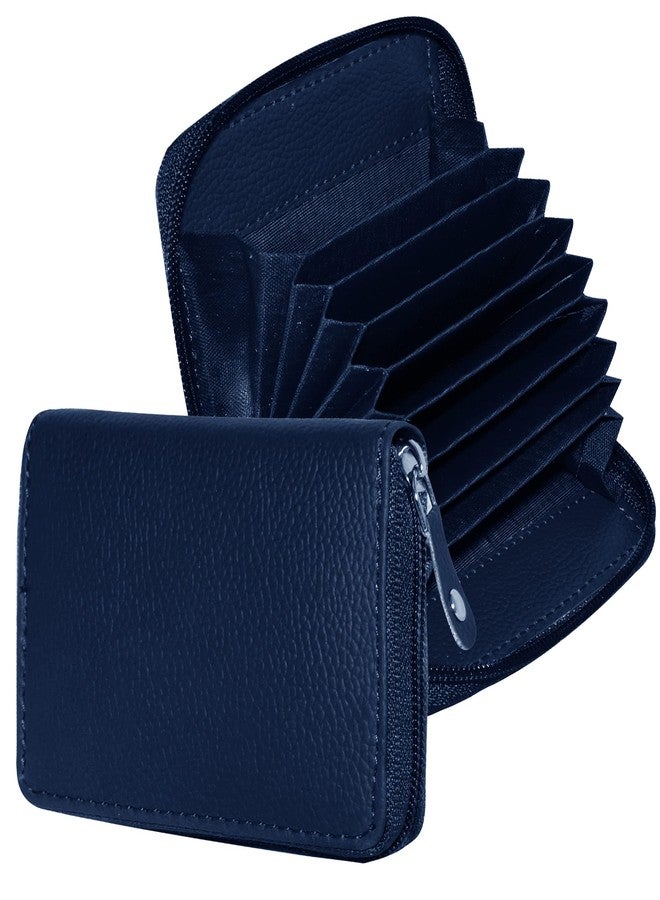 GREEN DRAGONFLY® PU Leather RFID Protected Blue-Printed Business Card Holder/Money Organiser for Women and Girl's - Image 1