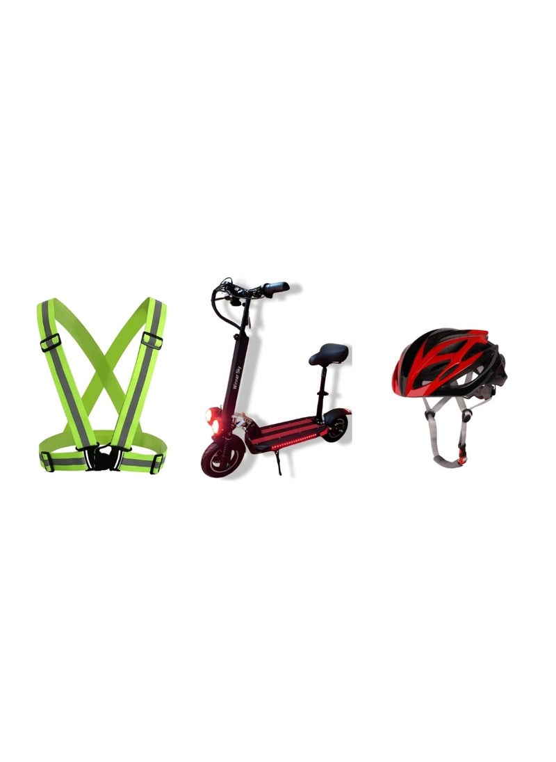 Winner Sky Electric Scooter E10 with 50km Mileage 1000W Motor Full Foldability 48V 13Ah Battery Improved Speed of 50km and Anti Theft Remote Control Red  - Image 1
