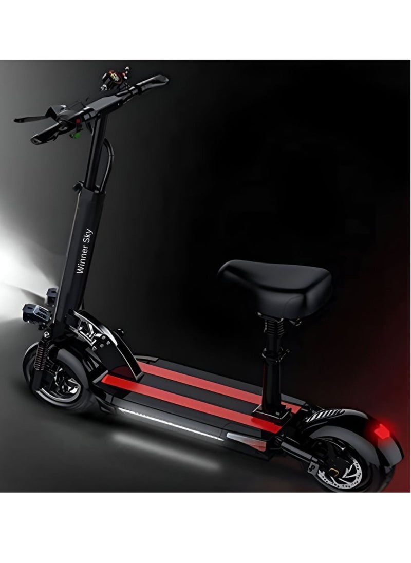 Winner Sky Electric Scooter E10 with 50km Mileage 1000W Motor Full Foldability 48V 13Ah Battery Improved Speed of 50km and Anti Theft Remote Control Red  - Image 3