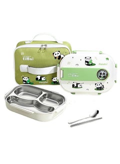 LITTLE SURPRISE BOX 2D Panda Medium Size Size Stainless Steel Lunch Box /Tiffin with Insulated Matching Lunch Bag stainless steel spoon and chopsticks for Kids & Adults 1000 ml  - Image 1