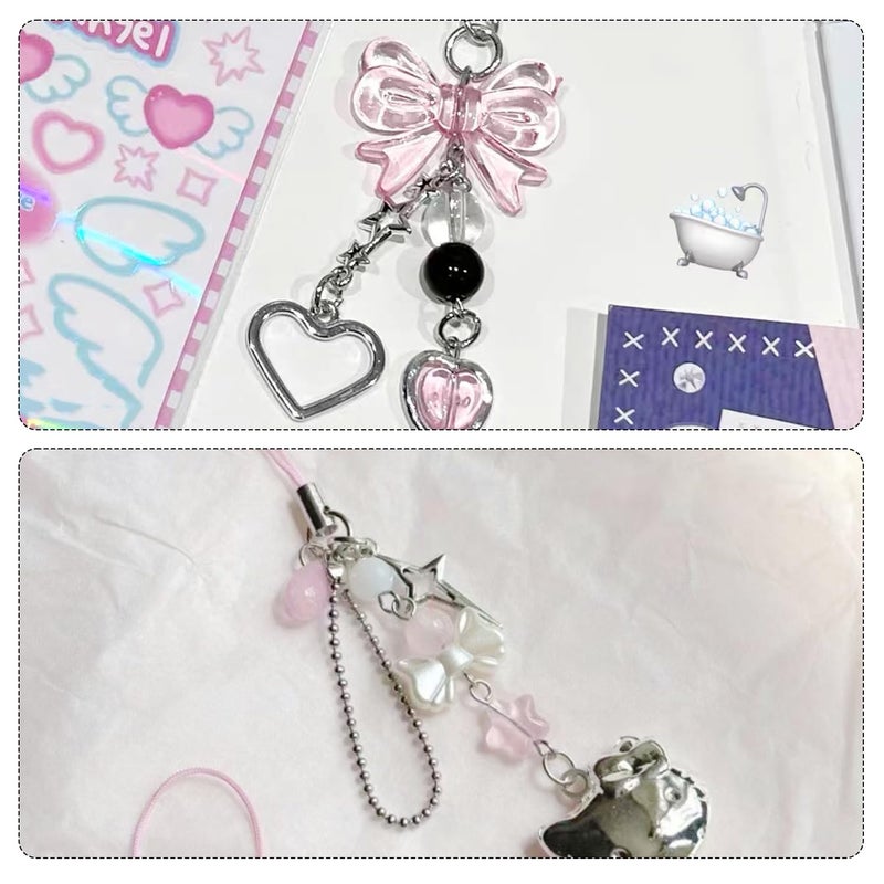 CoolShef سحر الهاتف من كول شيف للفتيات | سحر الهاتف اللطيف على شكل قطة لحافظة الهاتف | إكسسوارات Y2K للحقيبة، سلسلة المفاتيح، زينة الكاميرا - Image 2