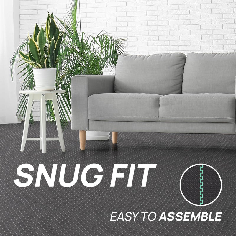 Yes4All EVA Interlocking Mats, Puzzle Floor Tiles, Foam Floor Padding with Border for Furniture, Home Space, Living Room, Garage 11,15,32,99 SQFT - Image 5