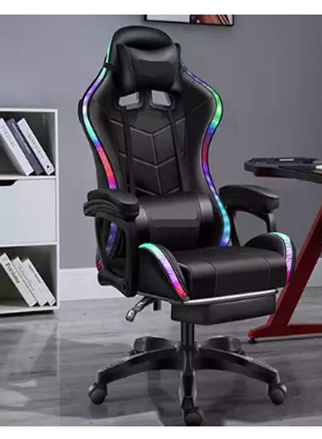 fashionhome High Quality Ergonomic Swivel Gaming and Office Chair with RGB Lights Speakers and Remote Adjustable Massage Recliner - Image 1