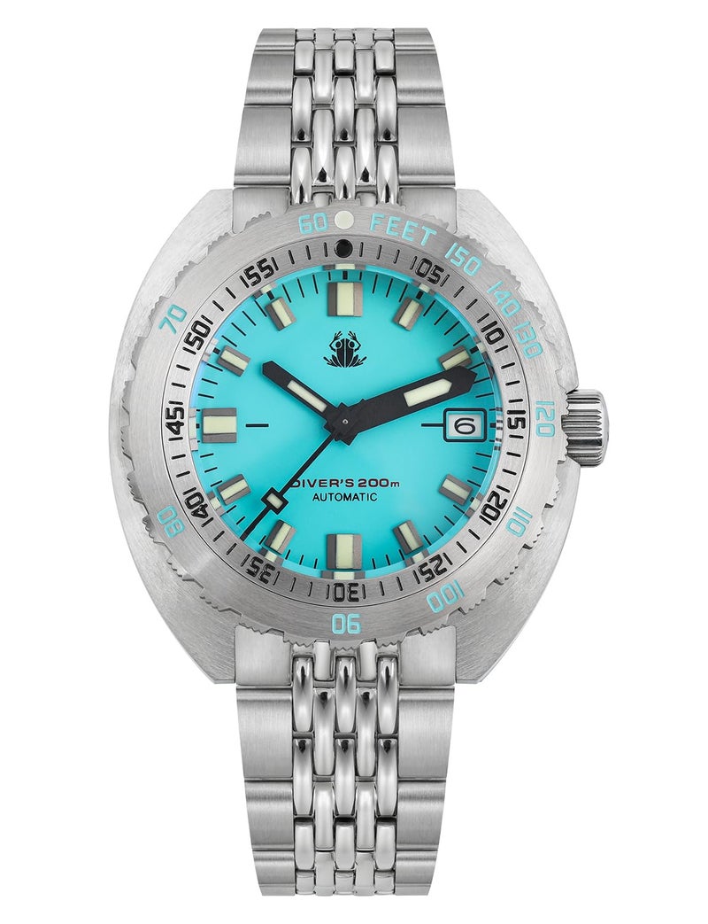 TACTICAL FROG 43mm Stainless Steel Mens Automatic Watch, Sapphire Crystal NH35A Movement Diving Watch, C3 Luminous 200M Water Resistant Sport, Dynamic Style - Image 1