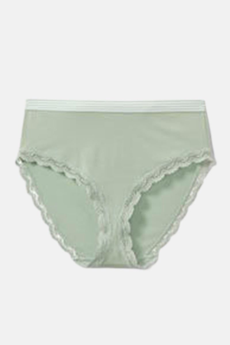 Tchibo Women Plain High Waist Brief, Sage - Image 2