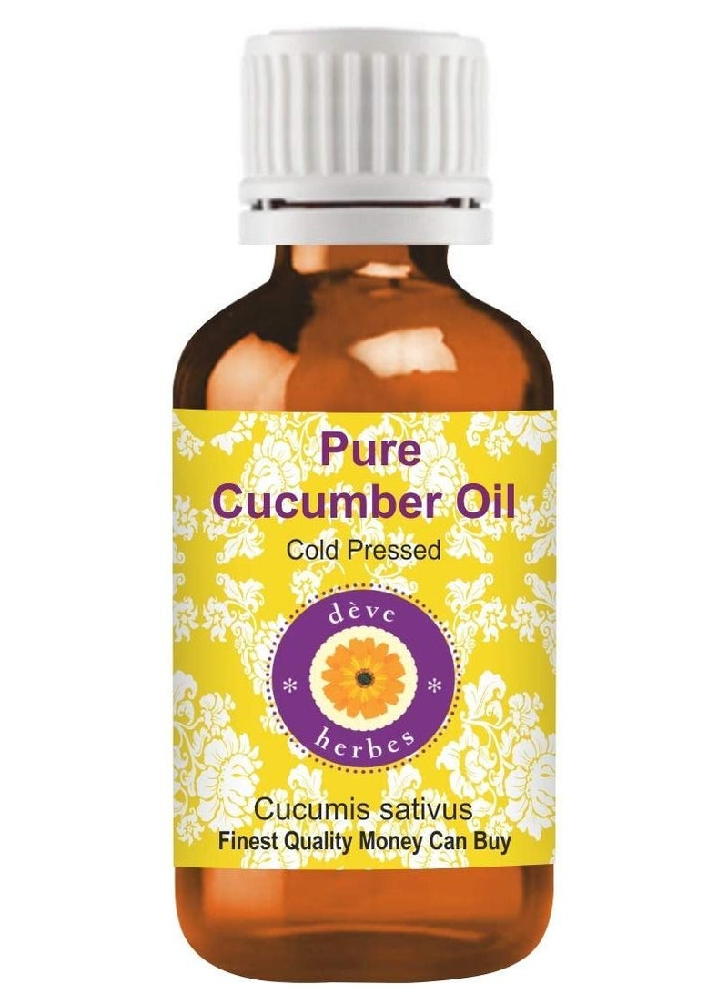 Deve Herbes Pure Cucumber Oil Cucumis sativus Natural Therapeutic Grade Cold Pressed 15ml  - Image 1
