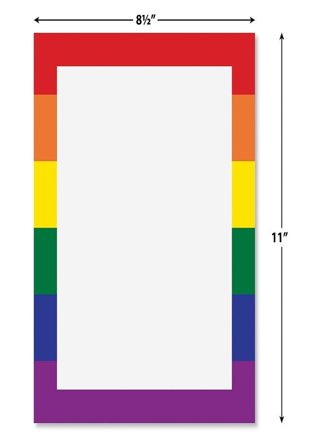 Current Rainbow Letter Paper - Birthday Stationery Papers With Decorative Border Designs, Printable Holiday, Wedding, & Party Invitation Letterhead Sheets, Set of 25, 8 1/2" x 11" - Image 2