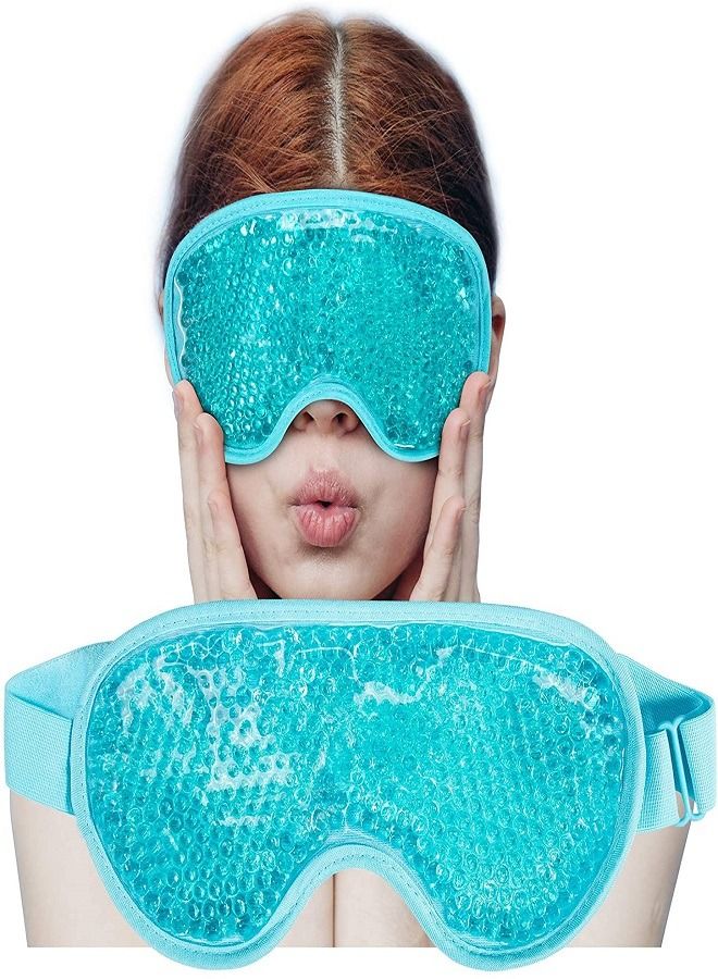Generic Reusable Hot and Cold Eye Mask Therapy for Migraine,Pain Relief,Puffiness,Sinus Pressure Acne Headaches Relaxation  - Image 2