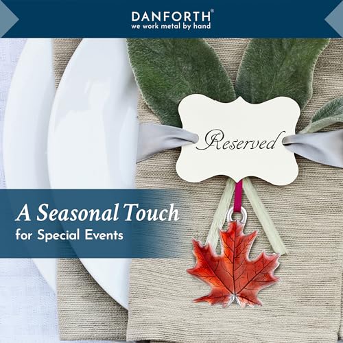 Danforth Maple Leaf Fall/Autumn Ornament, Handcrafted Pewter, 1 3/4", Satin Ribbon, Made in USA - Image 4