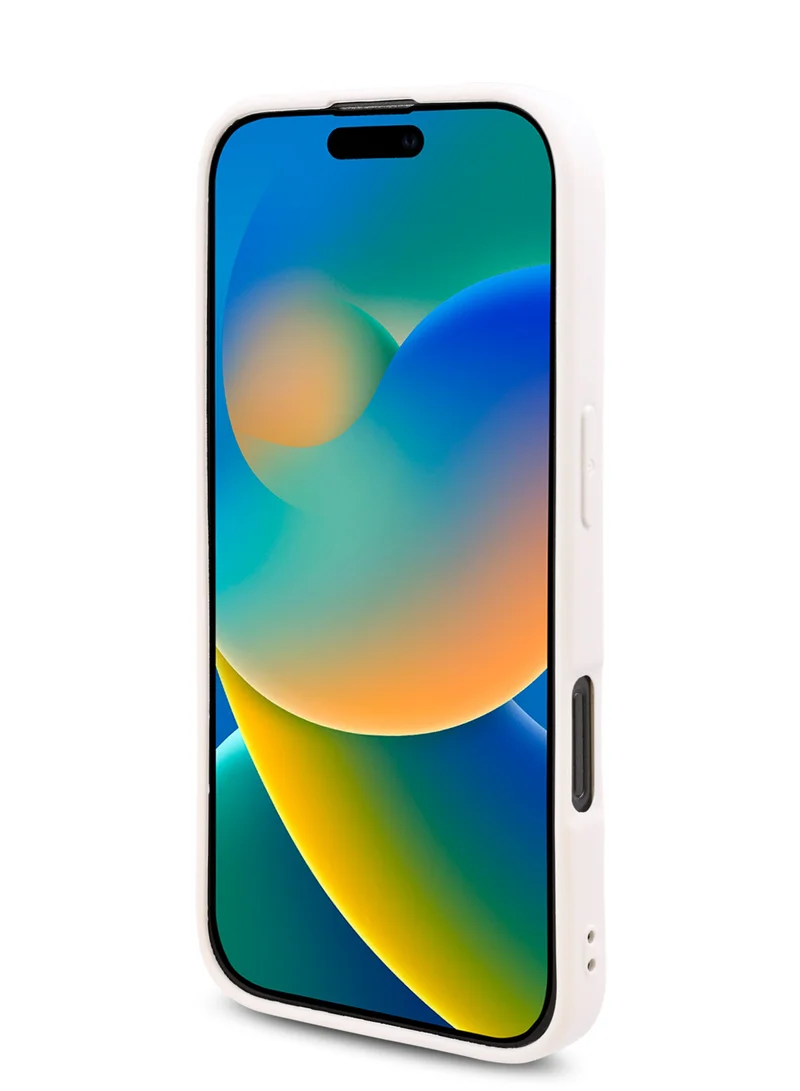 Karl Lagerfeld iPhone 16 Pro Max Case TPU Silicone Hard Cover with ikonik Graffiti Logo / Drop protection / Easy Snap-On Case / Lightweight Back Cover - White