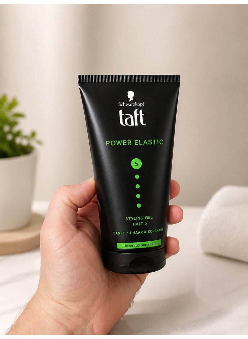 شوارزكوف جل تصفيف الشعر Schwarzkopf Taft Power Elastic تثبيت قوي درجة 5 – حتى 48 ساعة، مرونة عالية، مقاوم للرطوبة، بدون لزوجة - Image 3
