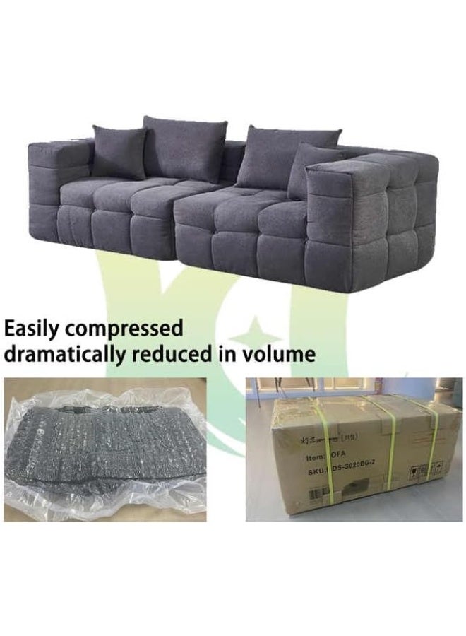 Poppins HOME Luxury Leather Sofa Set â€“ Modern Modular Sectional for Living Rooms (LIGHT GRAY, 2 SEATER) - Image 4