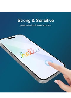 Ailun Ailun Glass Screen Protector for iPhone 15 / iPhone 15 Pro [6.1 Inch] Display 3 Pack Tempered Glass, Sensor Protection, Dynamic Island Compatible, Case Friendly  - Image 3