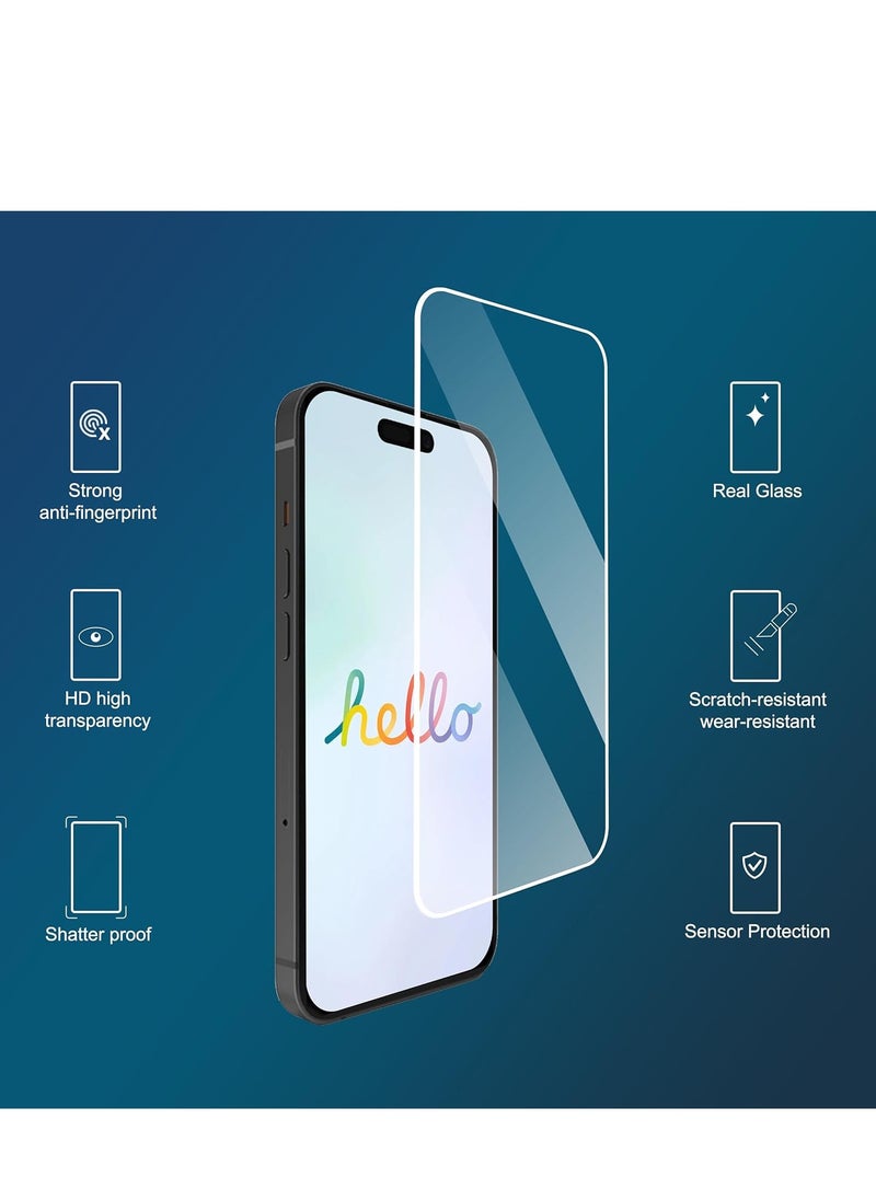 Ailun - Ailun Glass Screen Protector for iPhone 15 / iPhone 15 Pro [6.1 Inch] Display 3 Pack Tempered Glass, Sensor Protection, Dynamic Island Compatible, Case Friendly - Image 1
