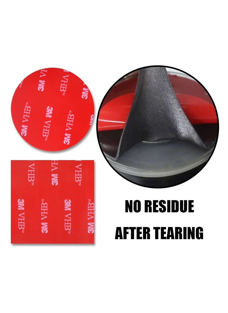 sokany 20 Pieces 3m Double Sided Foam Adhesive Tape Pads, Round and Square Sticky Pads, Heavy Duty Mounting Tape Pads for Daily Use (Red, 50 Mm)  - Image 4