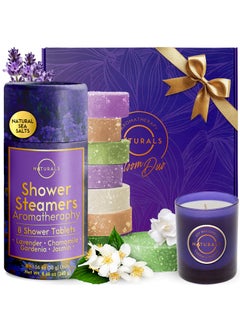 Shower Steamers Aromatherapy  Birthday Gifts for Women  Shower Bombs Aromatherapy Spa Day Essentials Relaxation Spa Gifts  Self Care Unique Gifts for Women and Men Gift Set wScented Candle