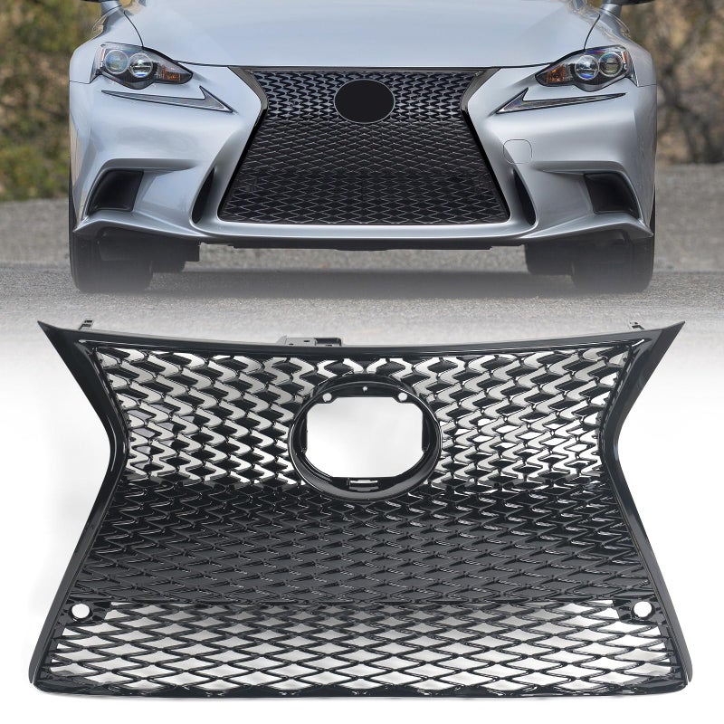 شبكة VLINCAR متوافقة مع لكزس IS200t IS250 IS350 F Sport 2014 2015 2016 مع حواف سوداء