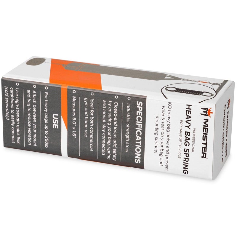 Meister Professional Heavy Bag Spring for Punching Bags up to 250lb - Black - Image 5